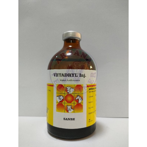 Obat Hewan VETADRYL Inj. 100 ml