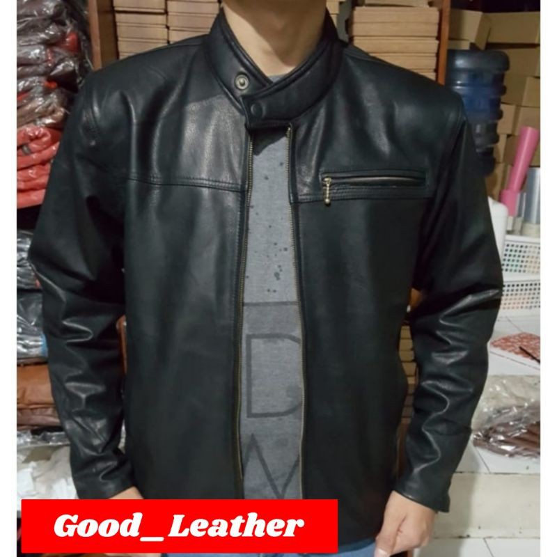 Jaket Kulit Asli Pria Casual Garansi Kulit Asli