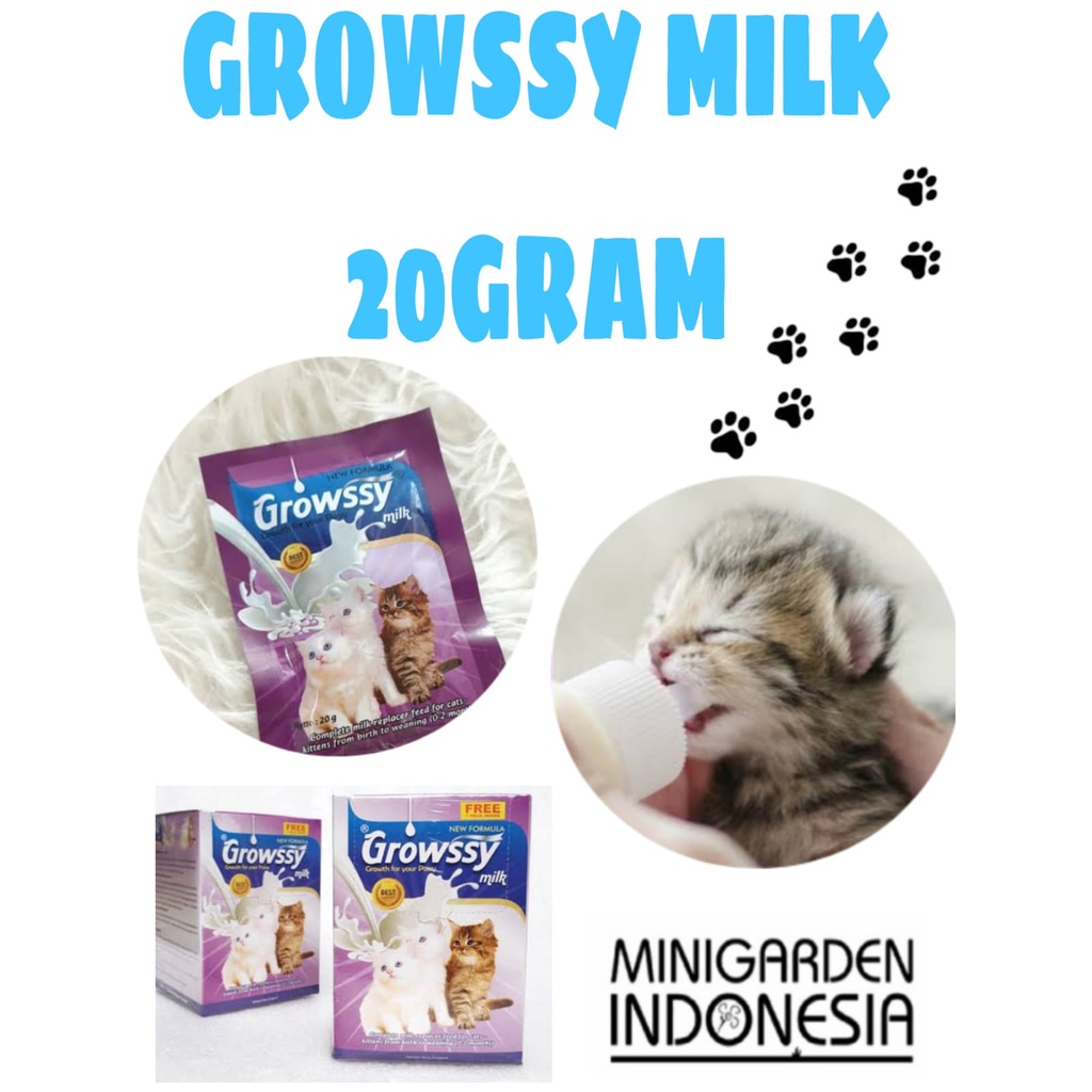 SUSU KUCING GROWSSY SACHET 20GRAM susu anakan kucing cat milk kitten