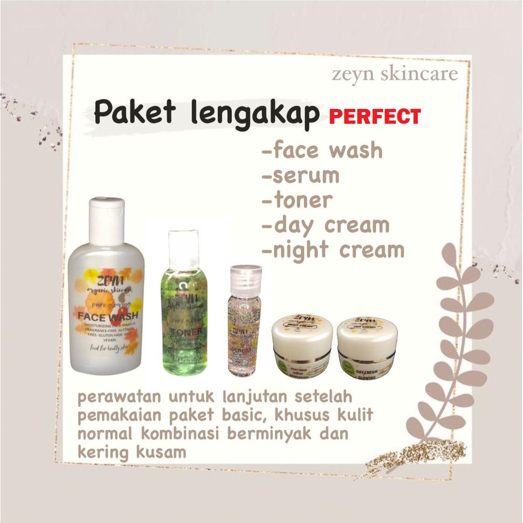 Paket Lengkap Perfect Zeyn Skincare Organic