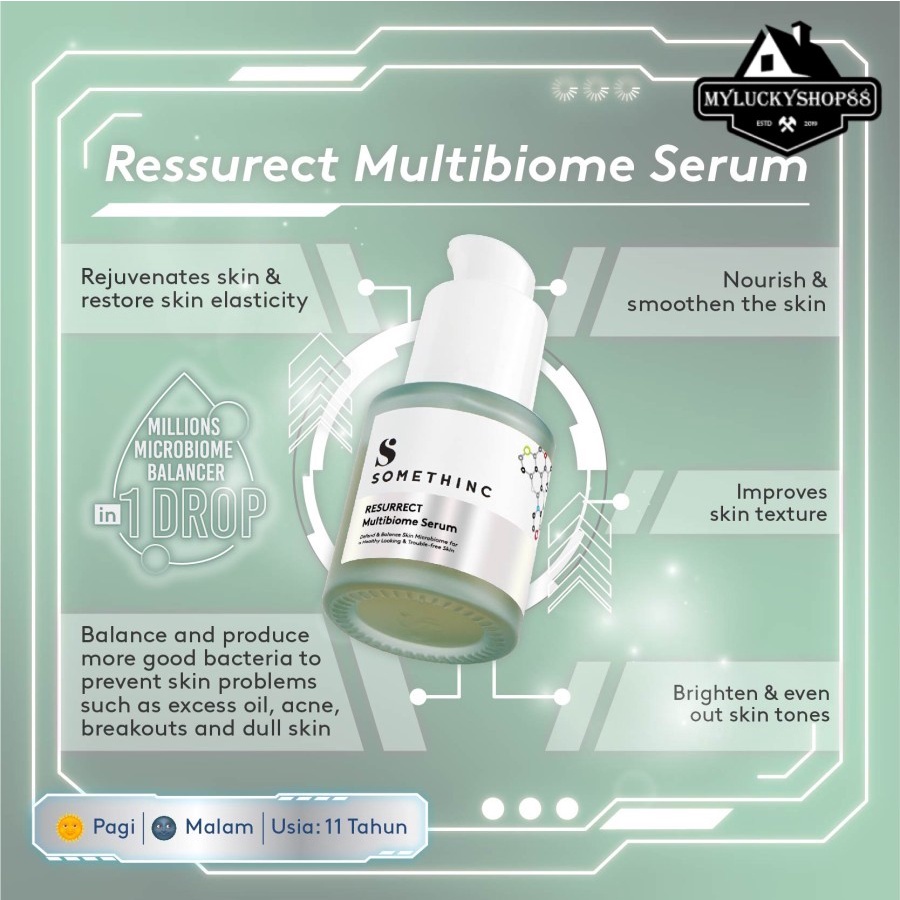 Somethinc Resurrect Multibiome Face Serum Wajah 20ml 20 ml