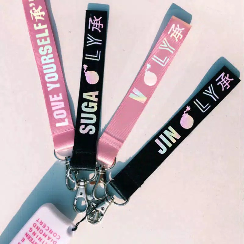 Lanyard key BTS  gantungan  keyring kunci love yourself kpop 