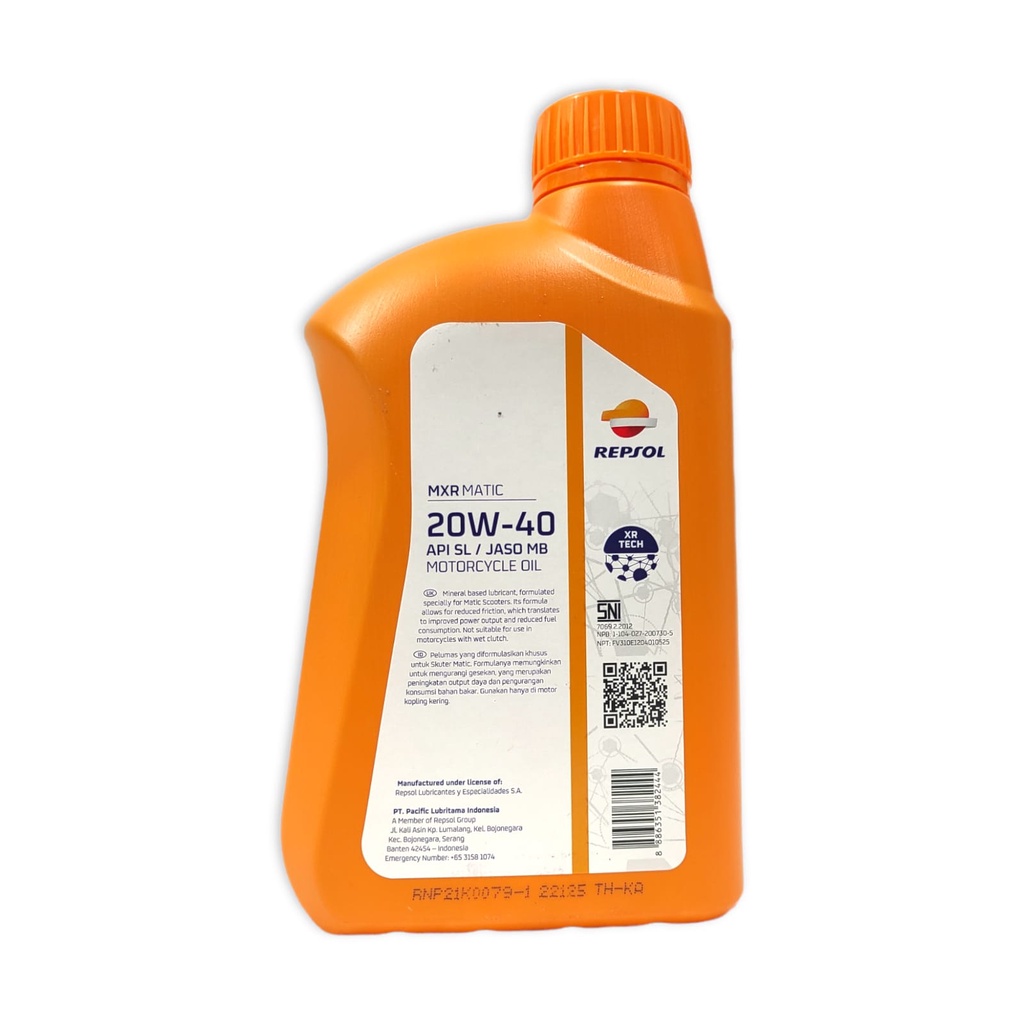 OLI REPSOL MXR MATIC SCOOTER 800 ML 20W40 ORIGINAL REPSOL COOLING XR