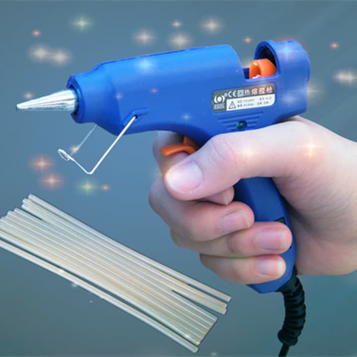 

Nagada Lem Tembak / Glue Gun Mini / 20W + 10pcs Lem Bakar Cair / Lem Lilin