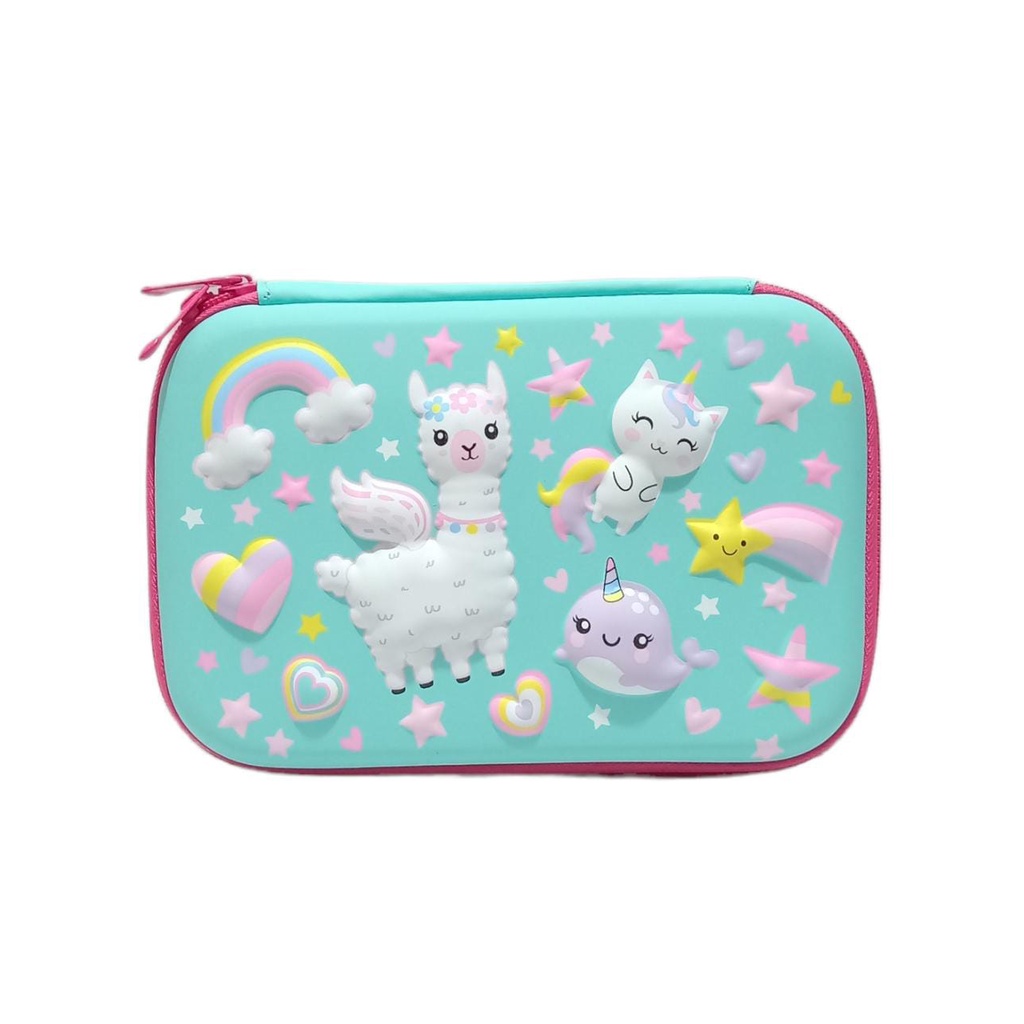 

BLINGBERRY Tempat Pensil 3D Timbul Ilama Tosca Kotak Pensil motif Ilama Anak Paud Tk SD Kado Anak Perempuan Berkualitas