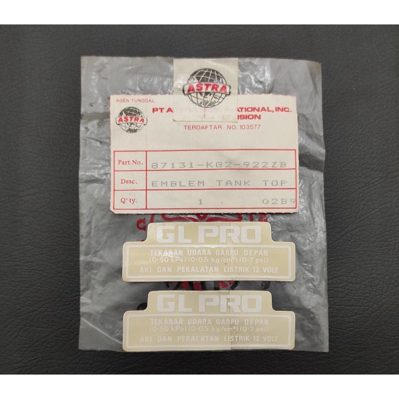 striping sticker stiker label tangki honda GL pro GL-pro original