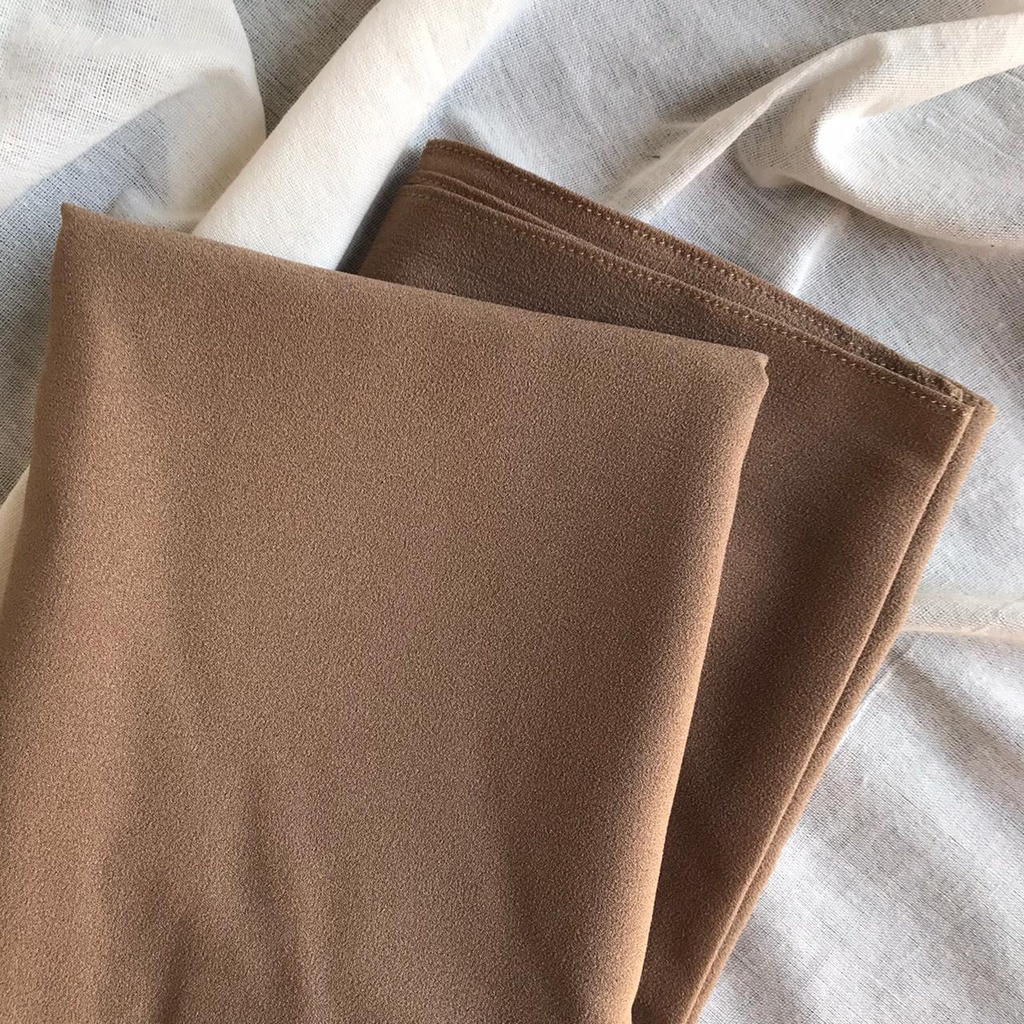 Pashmina Diamond Stretch Italiano / Pashmina Diamond / Jilbab Pashmina-Mocca