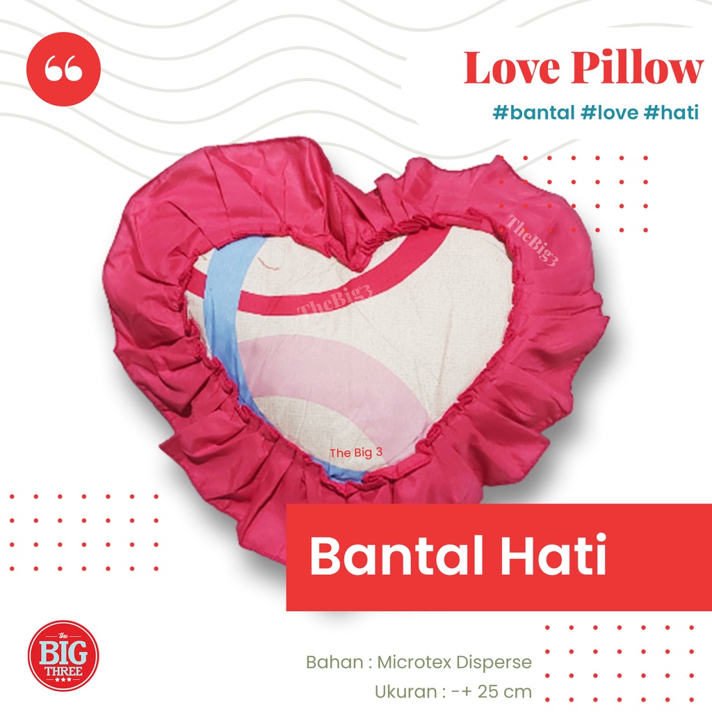 Bantal Hati / Love Pillow - lucu kado hadiah hampers anak Cushion TBT