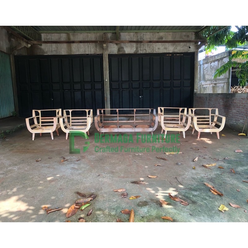 SOFA RETRO SET 21111 MAONI SOFA KURSI PELAMINAN DEKORAS DERMAGA FURNITURE