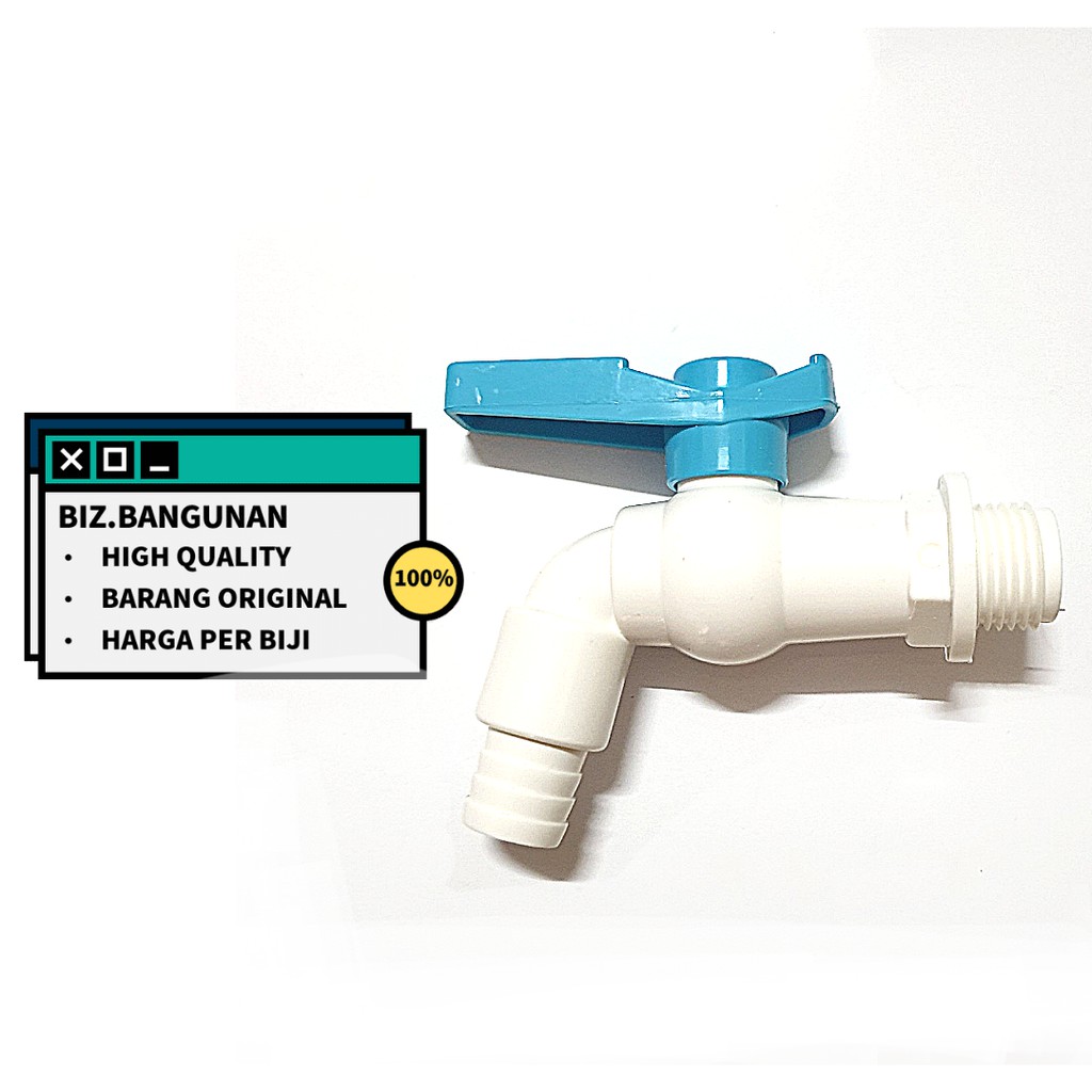 KRAN PVC HSS 3/4&quot; INCH PUTAR KIRI KANAN - KERAN AIR TEMBOK