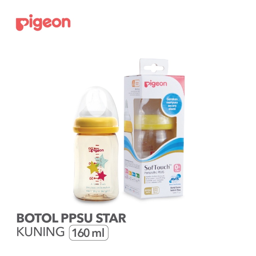 Botol Susu Bayi PIGEON Botol PPSU  Star 160ml