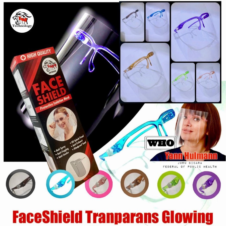 Face Shield Kacamata Nagita Dewasa/Tanggung Warna-warni Pelindung Wajah Kacamata Masker Full Face Shield Nagita