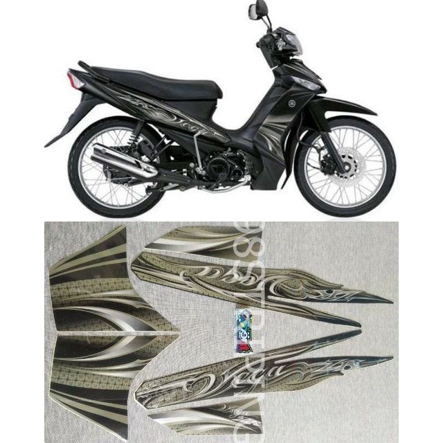 STRIPING VEGA ZR HITAM TAHUN 2011 STIKER LIS STANDAR ORI YAMAHA