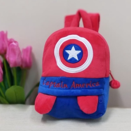 Tas Ransel Anak Cowok Spiderman Avenger  kapten ironman Superman Backpack M /Tas Sekolah Anak Paud TK