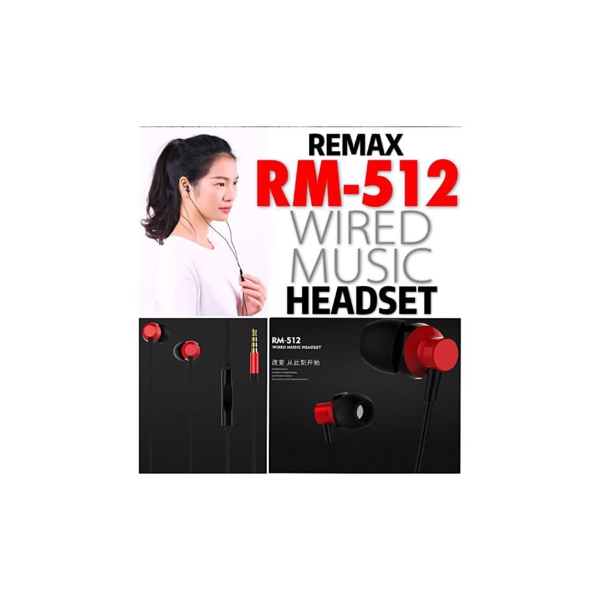 REMAX METAL WIRED MUSIC HEADSET RM-512