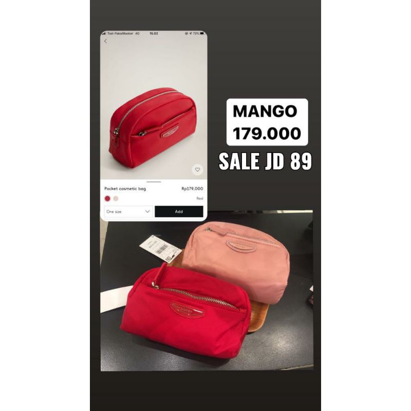 POUCH KOSMETIK MANGO SALE MURAH