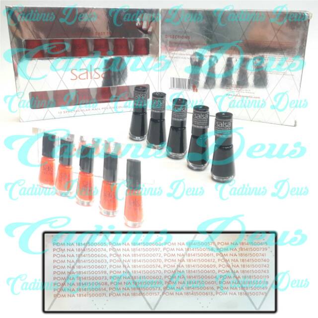 SALSA - BPOM - ORIGINAL - NAIL POLISH - KUTEK - KHUSUS PUTIH SUSU MERAH - HITAM -  BENING