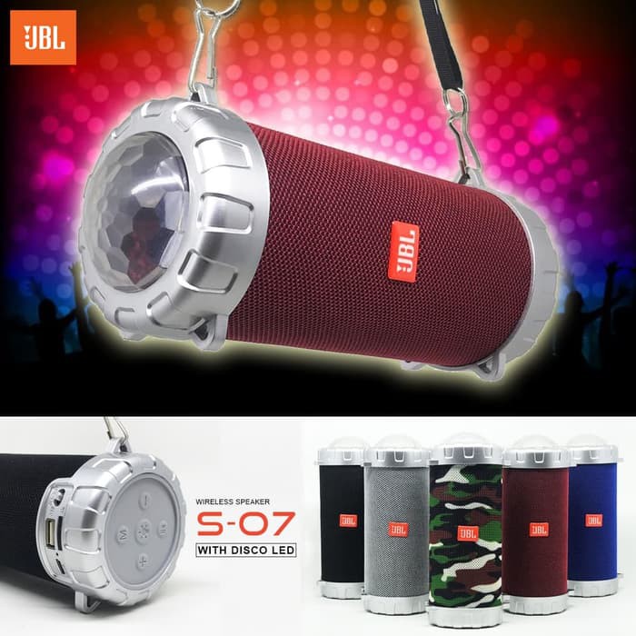 Bluekomputer - SPEAKER BLUETOOTH JBL + LED DISCO S07 - Termurah COD