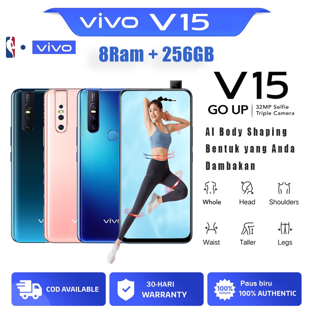 handphone vivo V15 ram8 256GB 6.53-inch hp smartphone 100% baru original