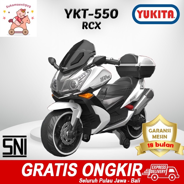 MAENAN MOTOR AKI ANAK YUKITA 550 RCX 150RR Putih - SNI