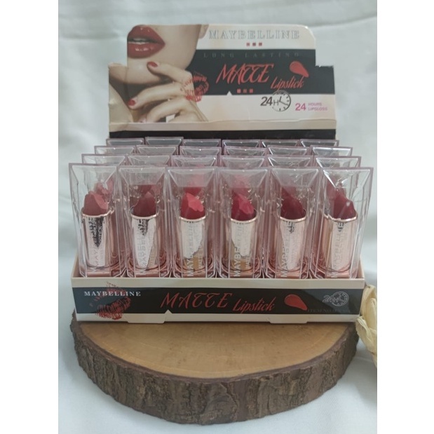 1 BOX / LIPSTICK MAYBELLINE MATTE LONG LASTING LIPSTICK H-S601