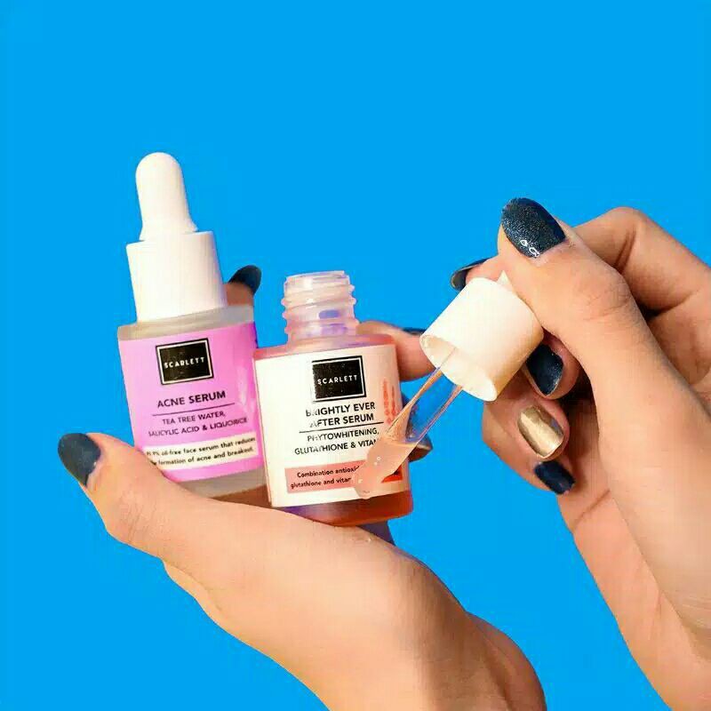 Acne Serum Scarlett &amp; Brighlty Ever After Oiginal Serum wajah scarlett untuk jerawat