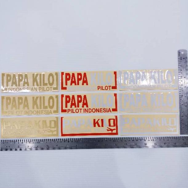 

(PROMO 09R56) Cutting Sticker Pesawat, PAPA KILO, Indonesia Pilot, Enggineer, Instructor, Flight Attendant ✾