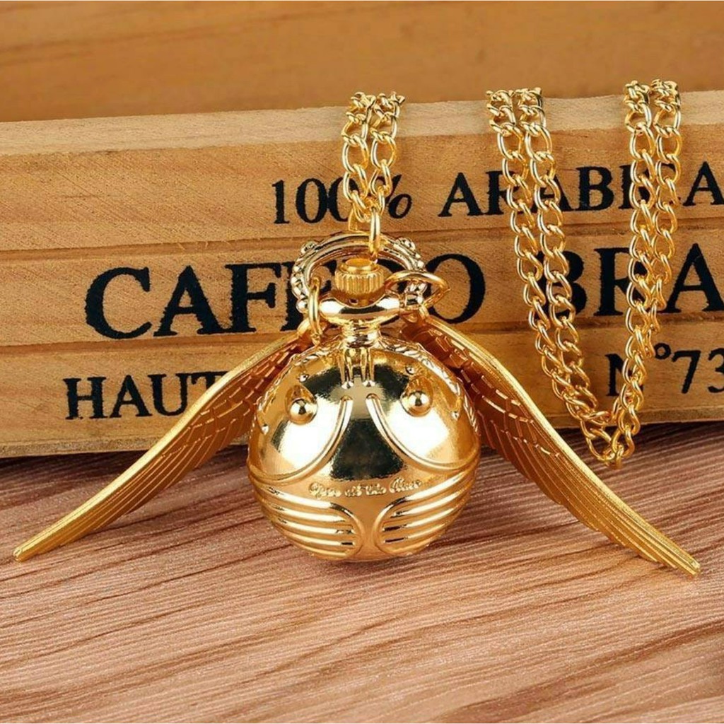 GSPW golden snitch harpot harry bola ball necklace watch jam saku kalung