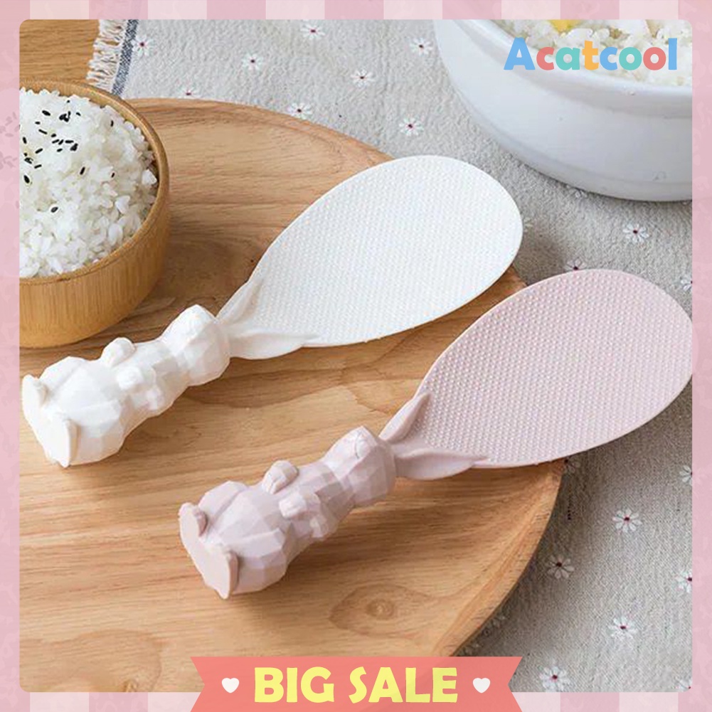 Wheat Straw Cartoon Rabbit Spoon Stand Rice Non-stick Shovel Kitchen Tool