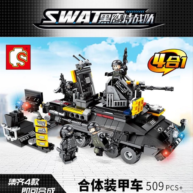 GROSIR MURAH BRICK SEMBO BLOCK 102201 102204 SWAT ARMY 