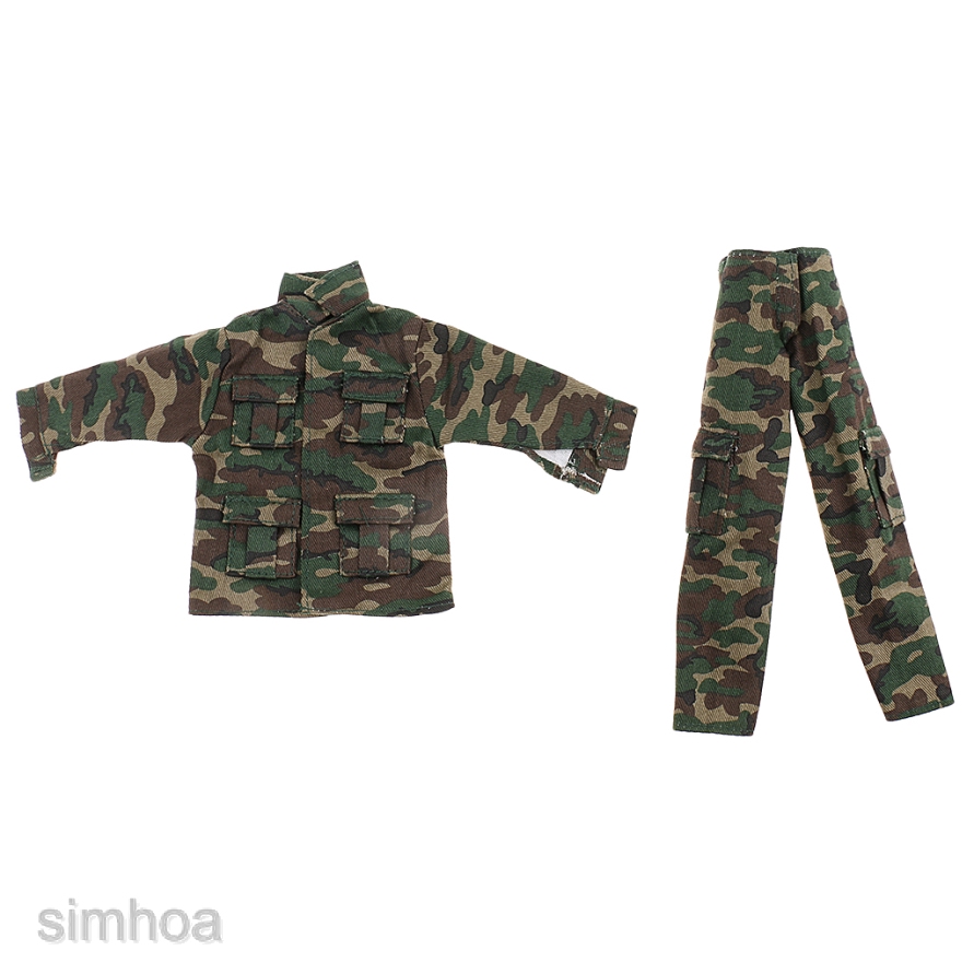 Military Adventure Action Figures Uniform 1 6 Scale For 12 Action Figure Toys Mini Jungle Camouflage Combat Suit Toys Hobbies - ss uniform pants roblox