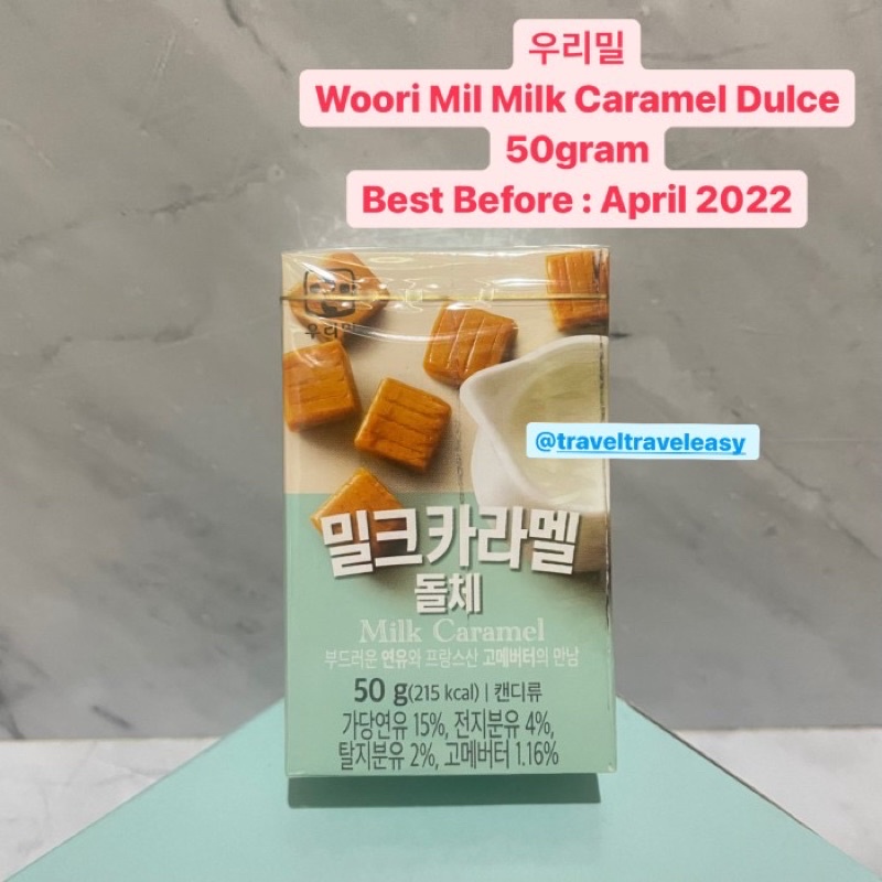 WOORI Mil Milk Caramel Dulce 50gr Permen Karamel Korea Caramel Candy Cubes