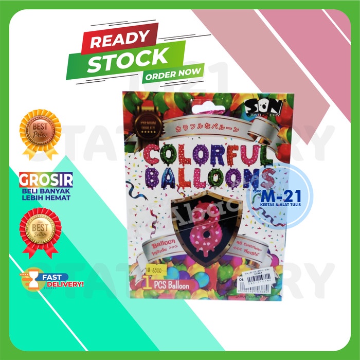 

BALON ANGKA 8 WARNA PINK MOTIF LOVE