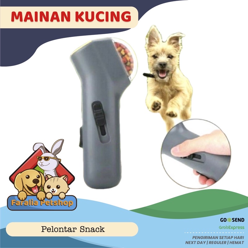 Alat Pelontar Snack Dog Treat Launcher Cat Toy Interactive Toys Mainan Jajan Puppy dan Kucing