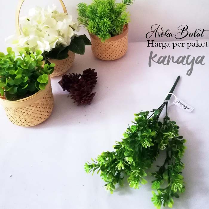 Daun rumput Asoka artificial/bunga plastik dekorasi