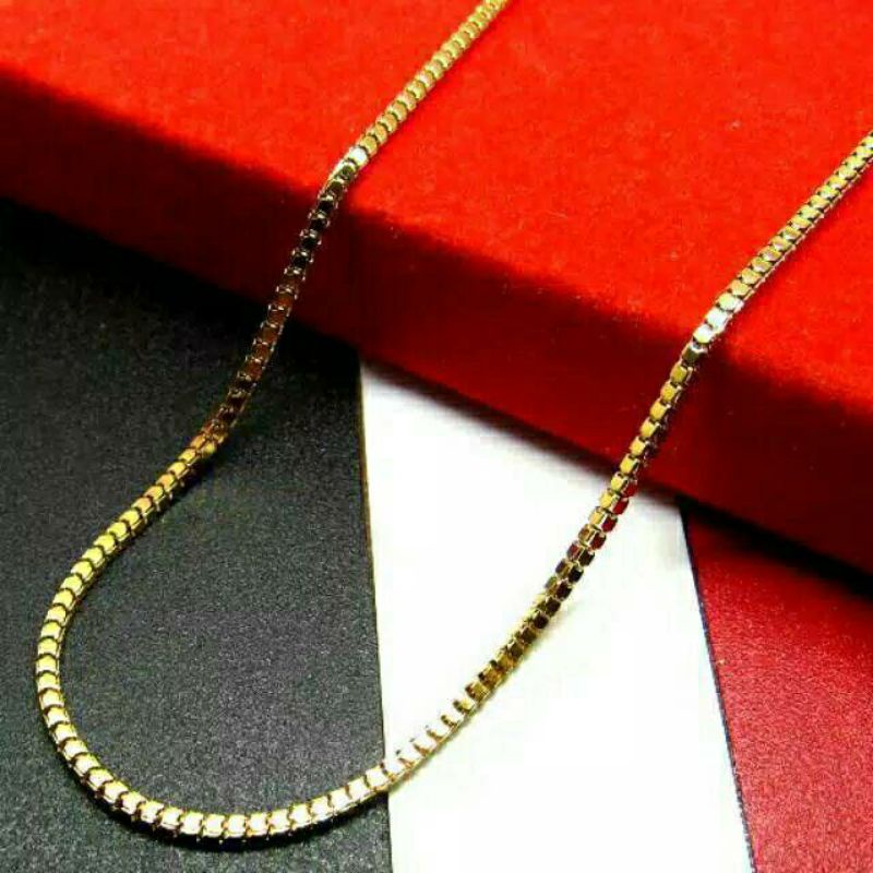 kalung Milano kaca titanium asli anti karat