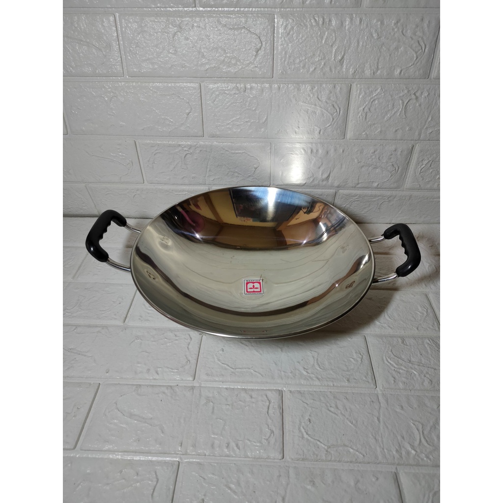 NEW MASPION WAJAN STAINLESS STEEL 30 CM, 35 CM / WAJAN ANTILENGKET