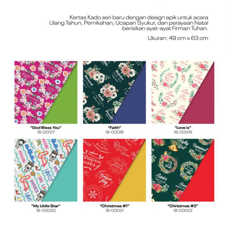 

Kertas Kado Rohani-Bungkus Kado-Kertas Kado Lucu
