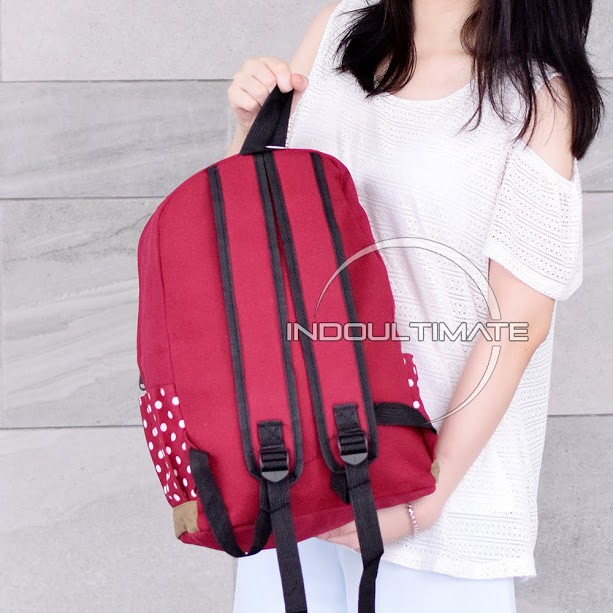 Tas Ransel wanita ORI IMPORT JS-202 Kanvas Tas Backpack wanita Tas Sekolah Anak  BACKPACK PARIS