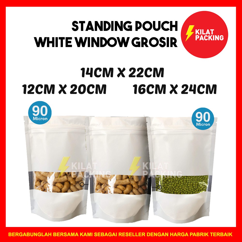 STANDING POUCH WHITE WINDOW / PLASTIK KLIP WHITE WINDOW DELKOCHOICE