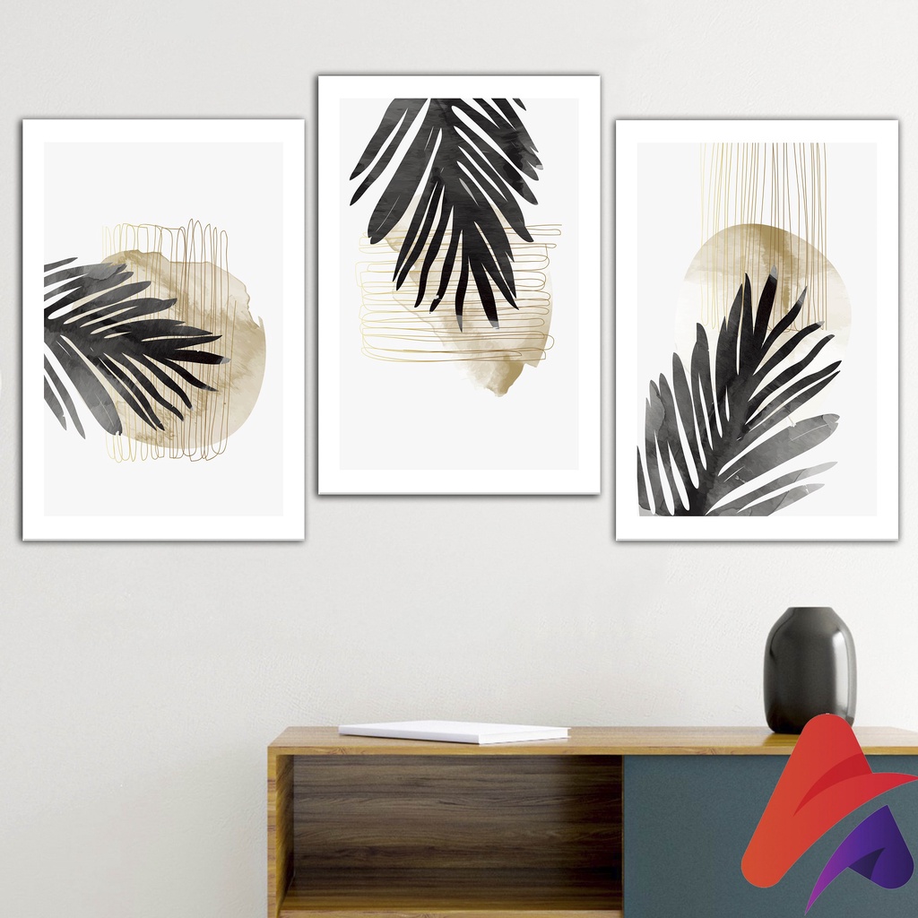 HIASAN DINDING 20X30 ABSTRAK BUNGA KERTAS PAJANGAN DINDING DEKORASI DINDING PAJANGAN KAYU