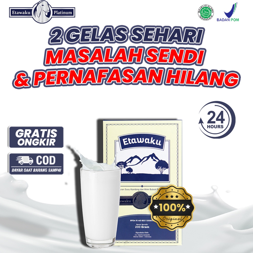 

ETAWAKU PLATINUM UNTUK SENDI DAN TULANG SUSU KAMBING ORIGINAL BISA COD