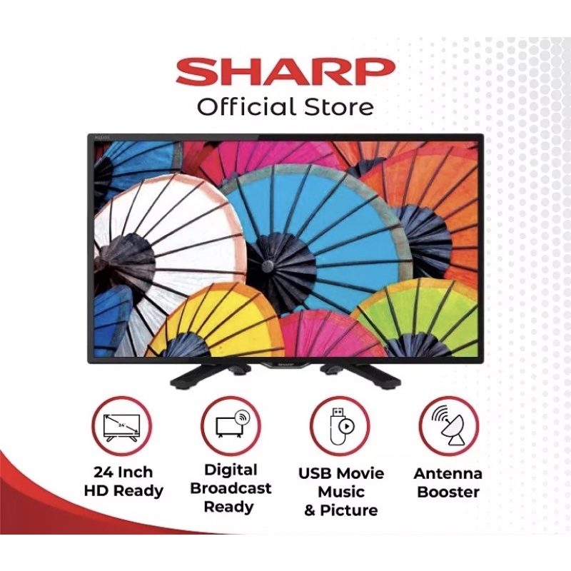 Sharp TV LED 24" HD-Ready TV Digital 24 Inch - 2T-C24HD1500i 24HD1400i