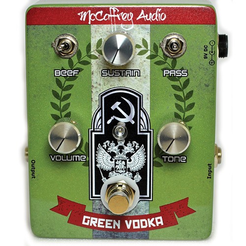MC CAFFREY AUDIO GREEN VODKA MUFF FUZZ EFFECT PEDAL