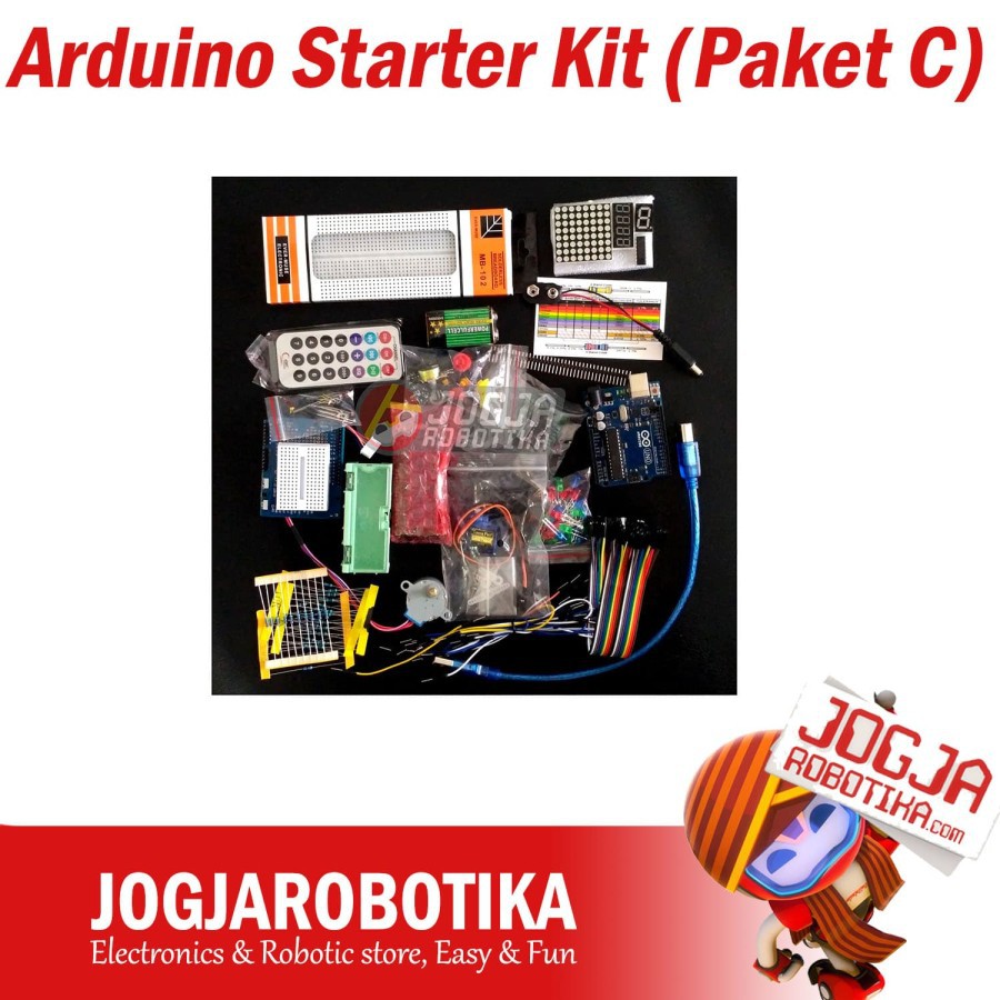 Arduino Uno Starter Kit Paket Belajar Arduino UNO R3 DIP Basic