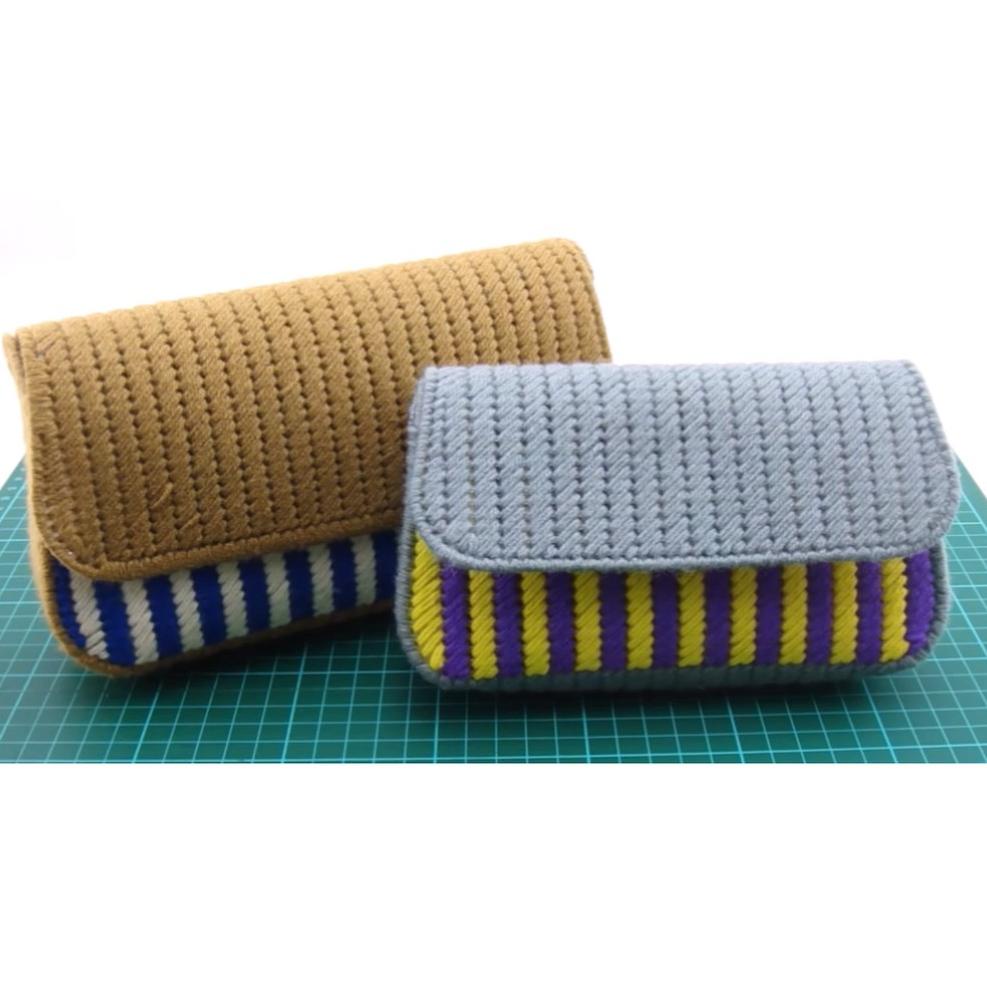 ✿Harga Murah✭ IHFMZ Plastic Canvas Clutch / Jaring Tas Rajut Tangan 39 ↑Ready