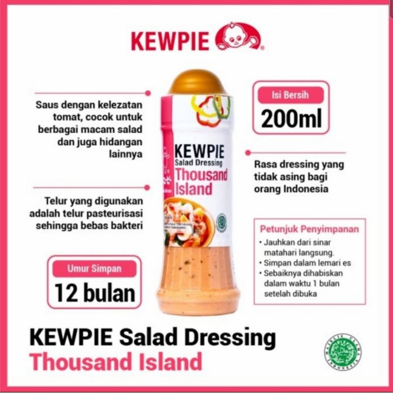 Jual Kewpie Salad Dressing Thousand Island 200ml Indonesia