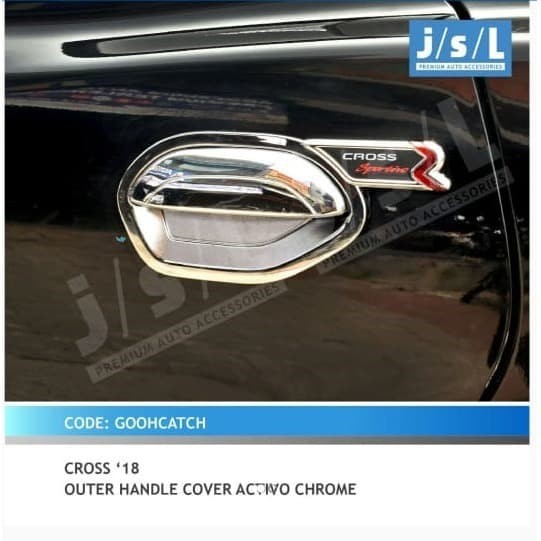 JSL Mangkok Pintu Datsun Cross Outer Handle Cover Activo Chrome