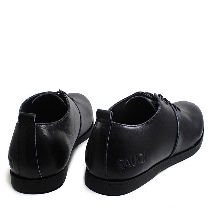 BIG SALE BRANDED !! Sepatu Pria Sauqi Vegas Black Casual Formal Kerja Kantor