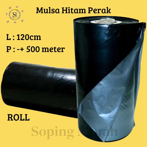 Plastik Mulsa Hitam Perak 120 x 500 Meter ( 1ROLL ) Bagus Murah